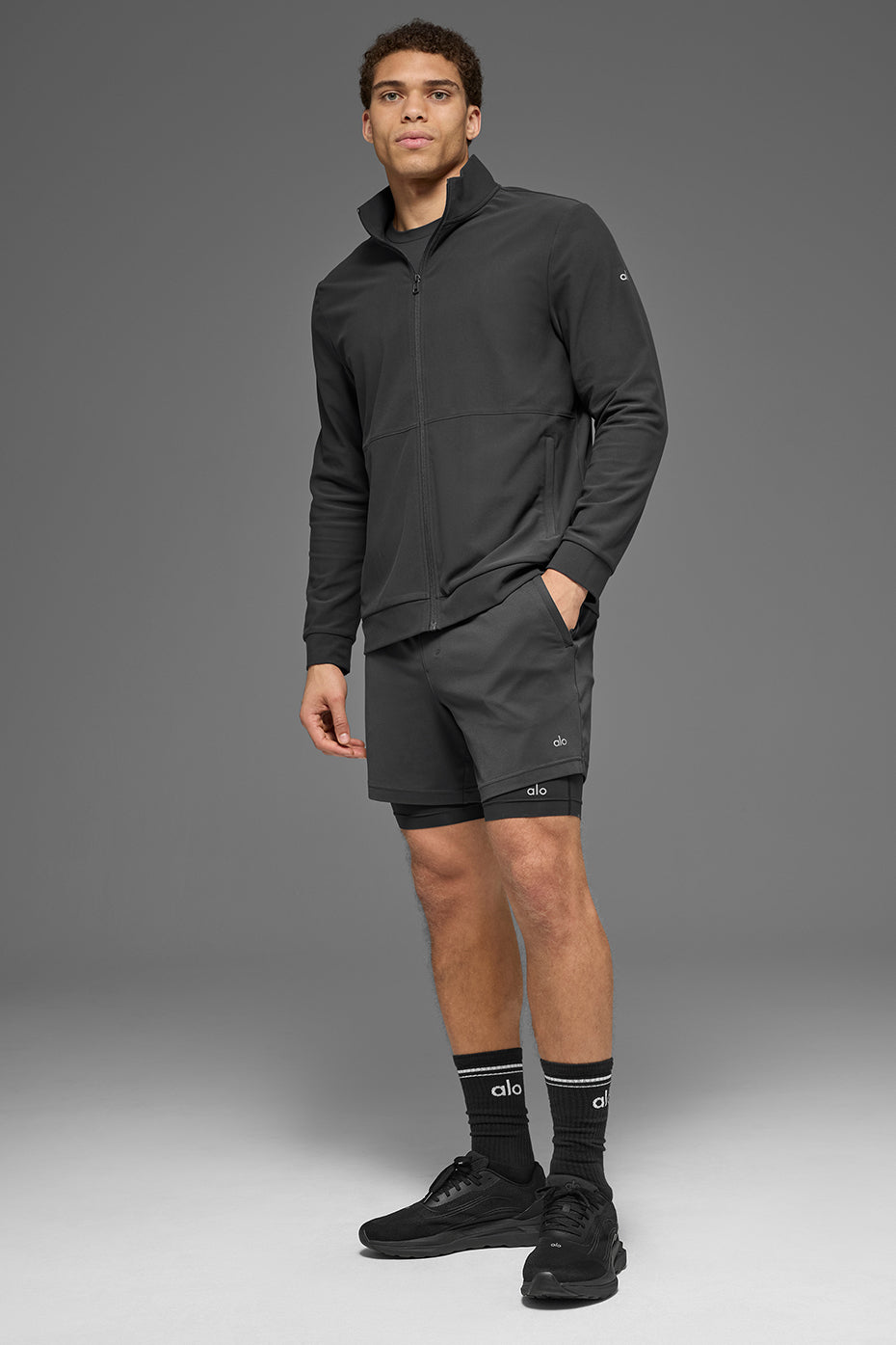 Conquer Max Mock Neck Full Zip - Anthracite — photo 5