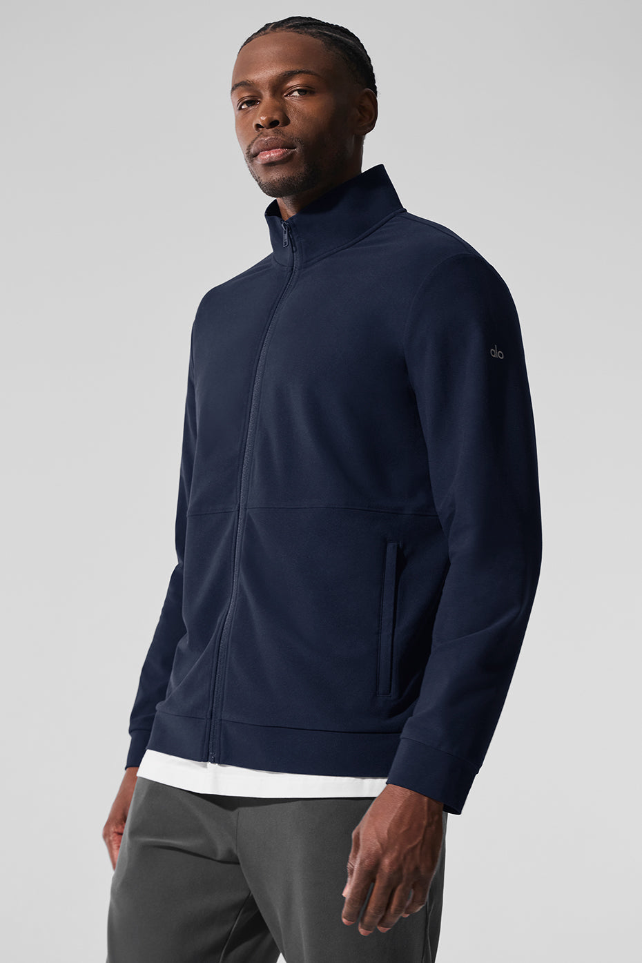 Conquer Max Mock Neck Full Zip - Navy — photo 1