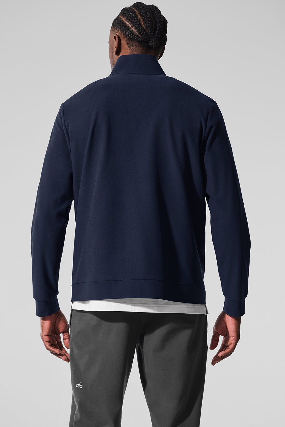 Conquer Max Mock Neck Full Zip - Navy — photo 3
