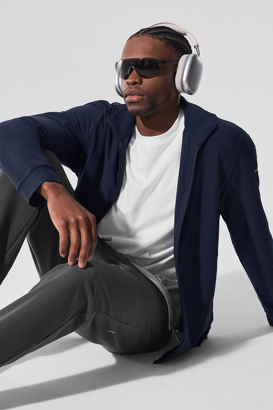 Conquer Max Mock Neck Full Zip - Navy — photo 6