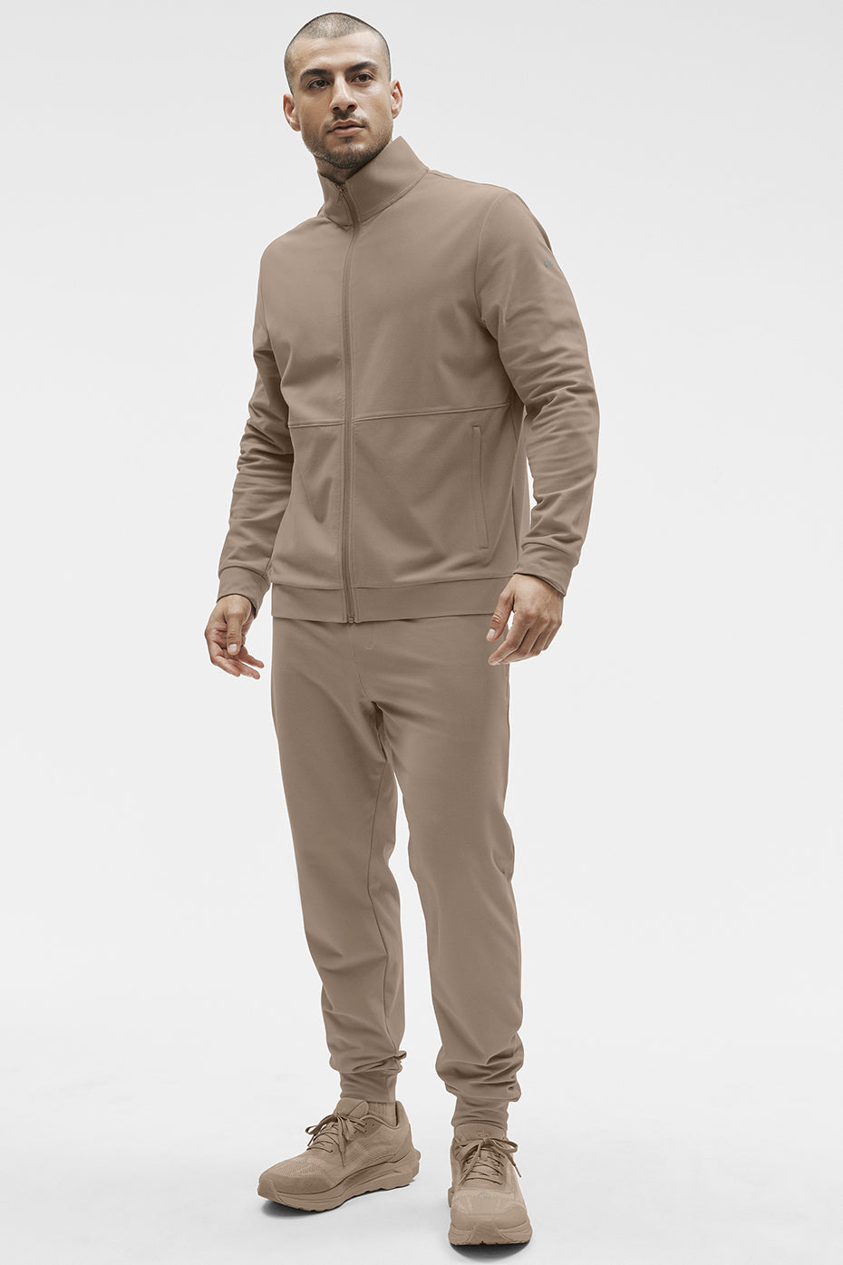 Conquer Max Mock Neck Full Zip - Gravel — photo 4