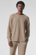 Elevate Waffle Long Sleeve Crew - Gravel — photo 1