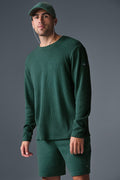 Elevate Waffle Long Sleeve Crew - Winter Ivy — photo 1