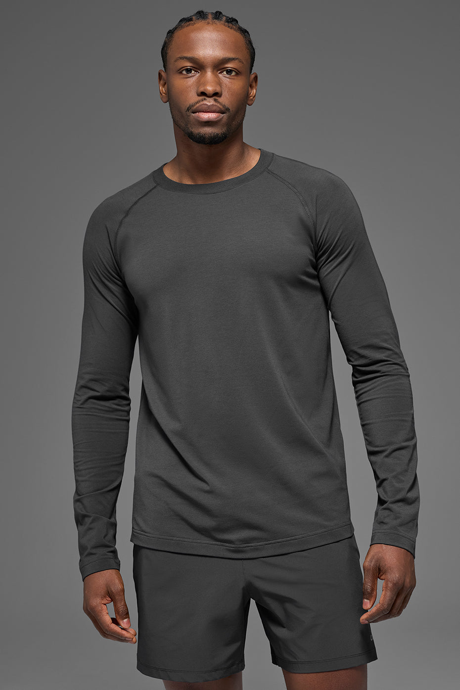 ALO Vapor Crewneck Long Sleeve - Anthracite — photo 4