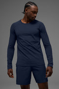 ALO Vapor Crewneck Long Sleeve - Navy — photo 1