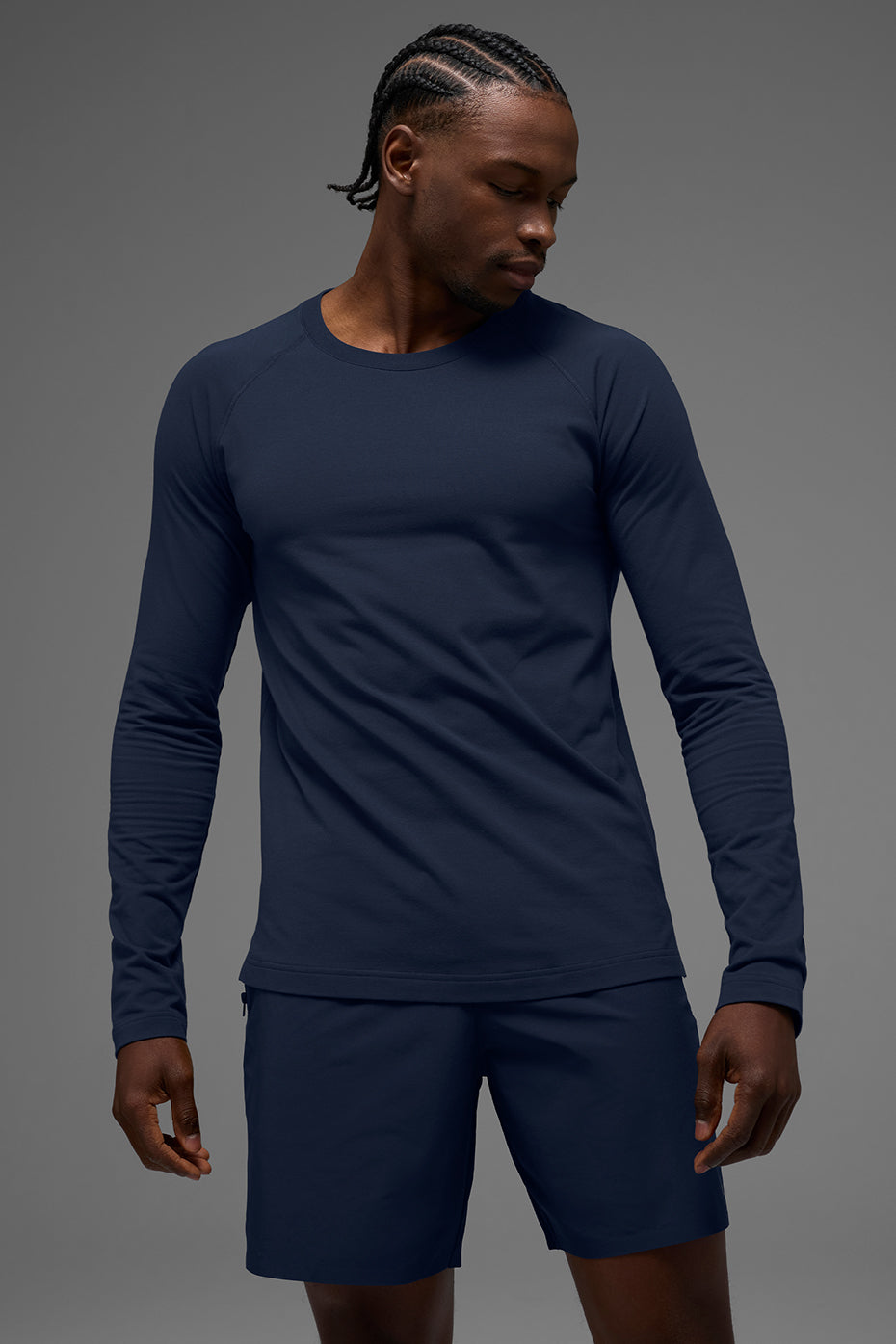 ALO Vapor Crewneck Long Sleeve - Navy — photo 1