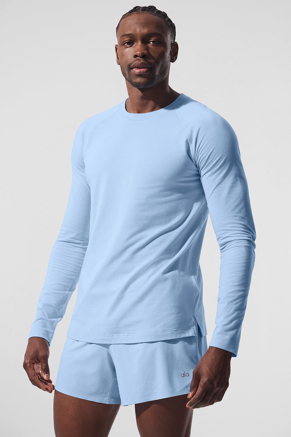 ALO Vapor Crewneck Long Sleeve - Seashell Blue — photo 1
