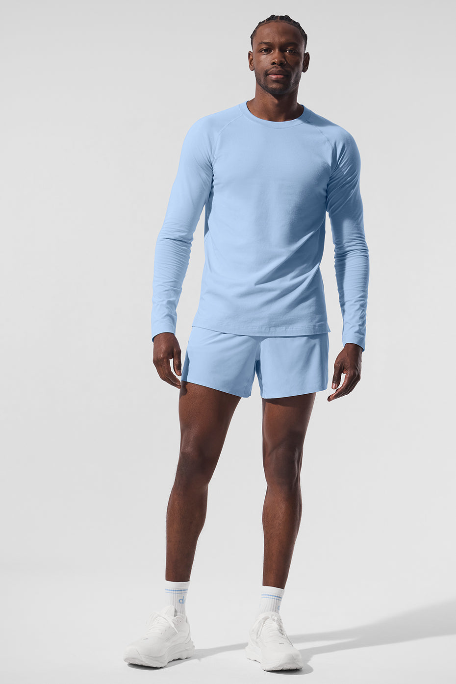 ALO Vapor Crewneck Long Sleeve - Seashell Blue — photo 4