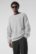 Domain Rib Knit Crew Sweater - Athletic Heather Grey — photo 1