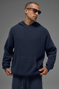 Sports Club Sweater Knit Hoodie - Navy — photo 1