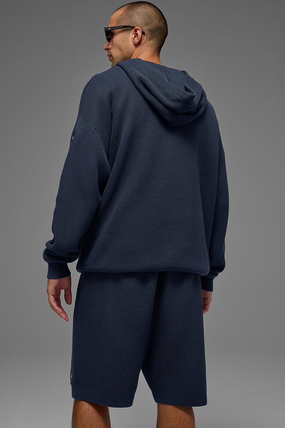 Sports Club Sweater Knit Hoodie - Navy — photo 4