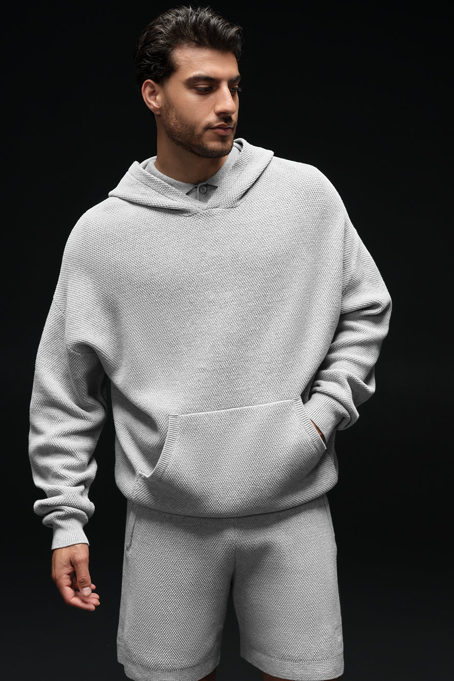 Sports Club Sweater Knit Hoodie - Athletic Heather Grey — photo 5