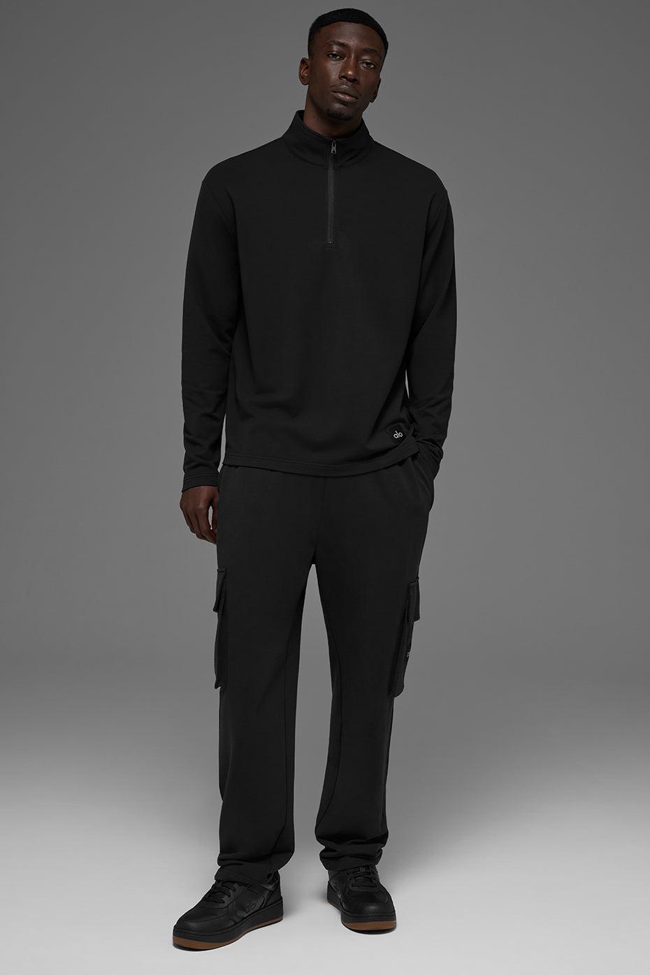 Double Take Long Sleeve 1/4 Zip - Black — photo 5