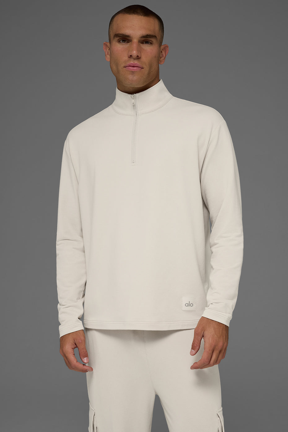 Double Take Long Sleeve 1/4 Zip - Bone — photo 3