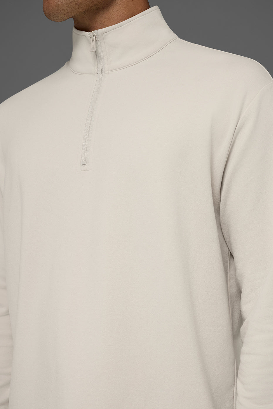Double Take Long Sleeve 1/4 Zip - Bone — photo 5