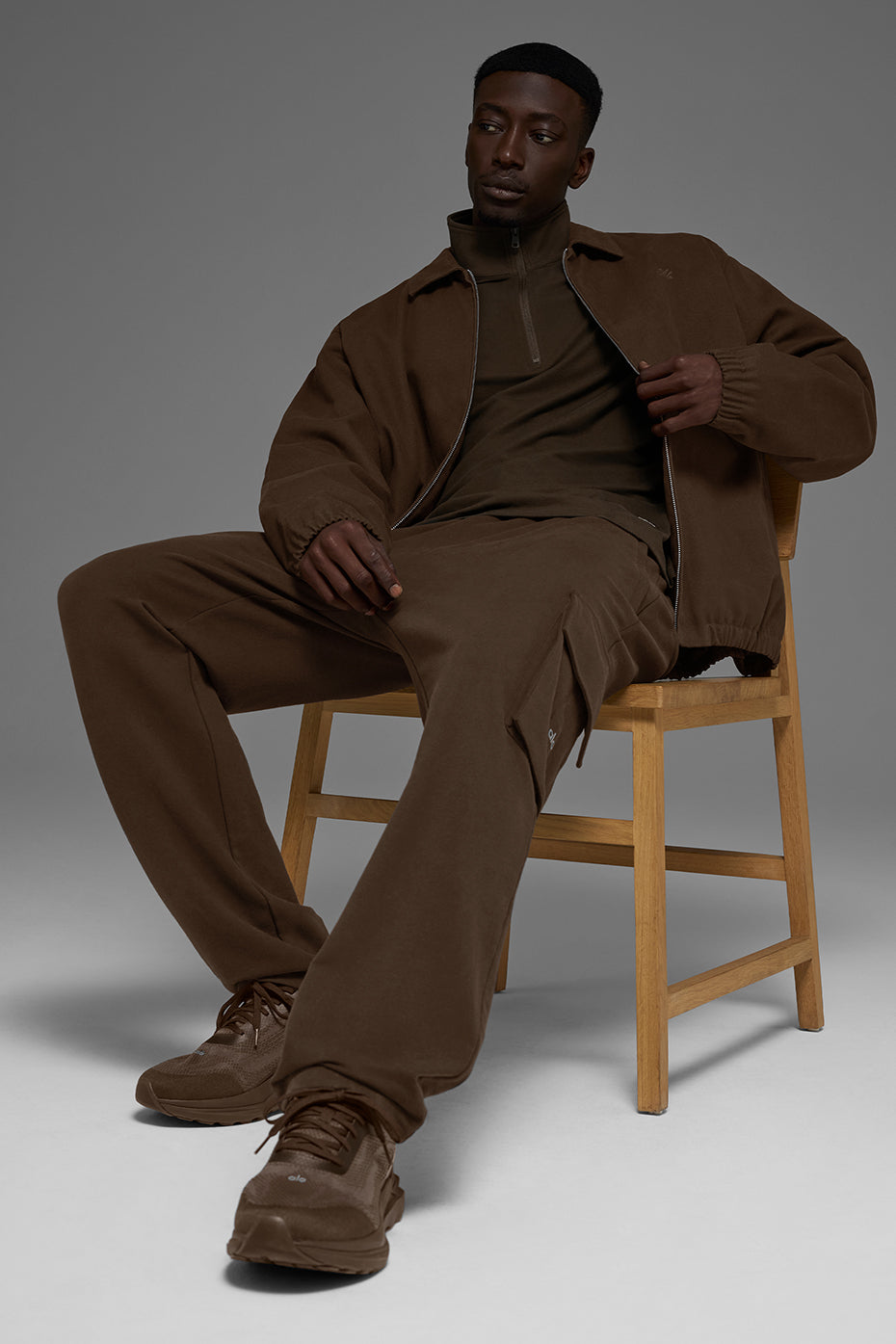 Double Take Long Sleeve 1/4 Zip - Espresso — photo 5
