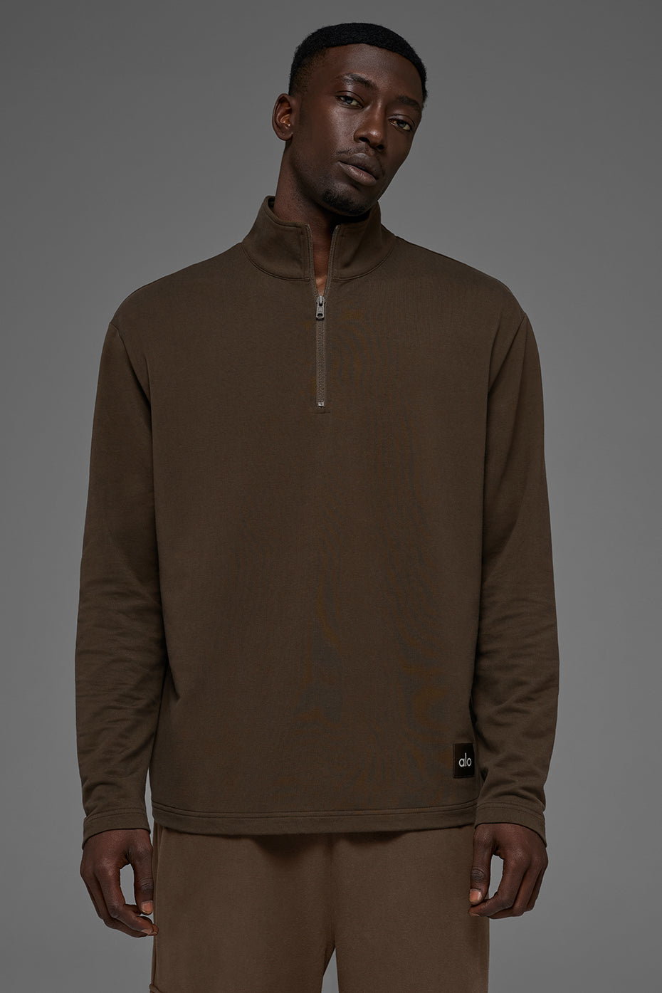 Double Take Long Sleeve 1/4 Zip - Espresso — photo 3