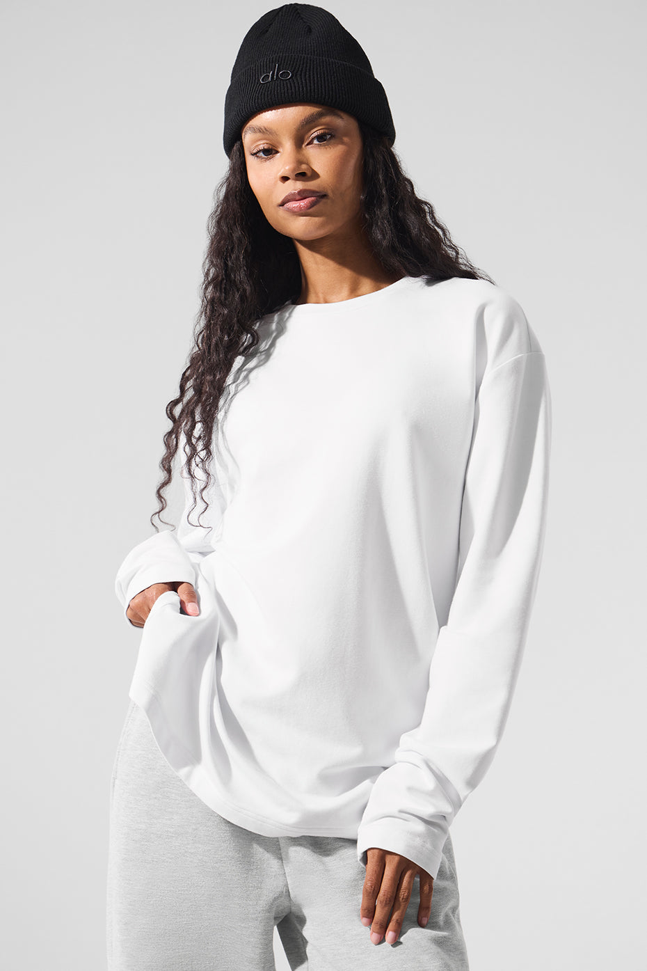 Double Take Long Sleeve Crew - White — photo 1