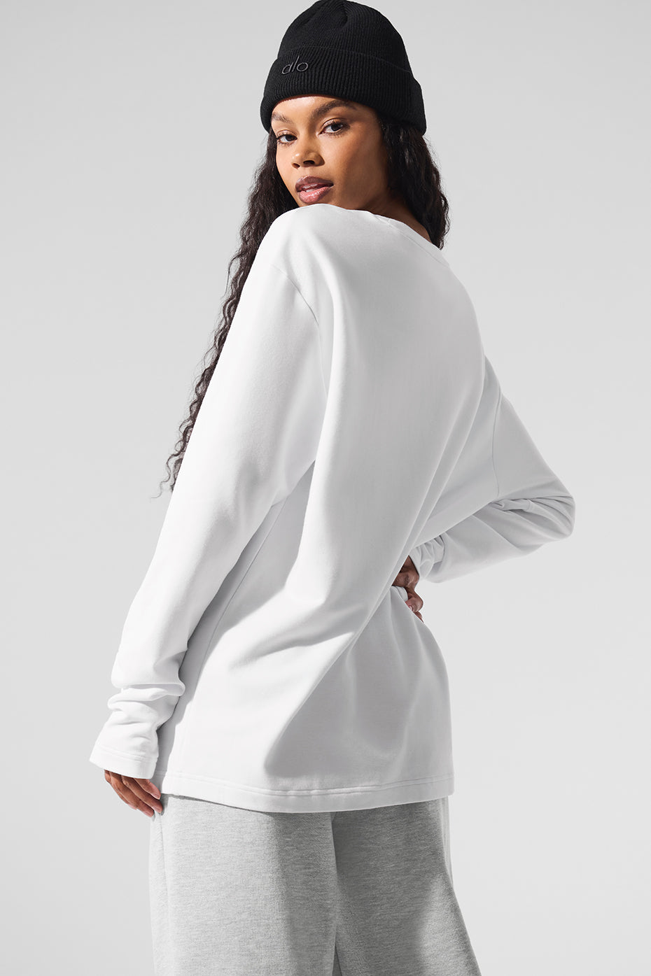 Double Take Long Sleeve Crew - White — photo 2