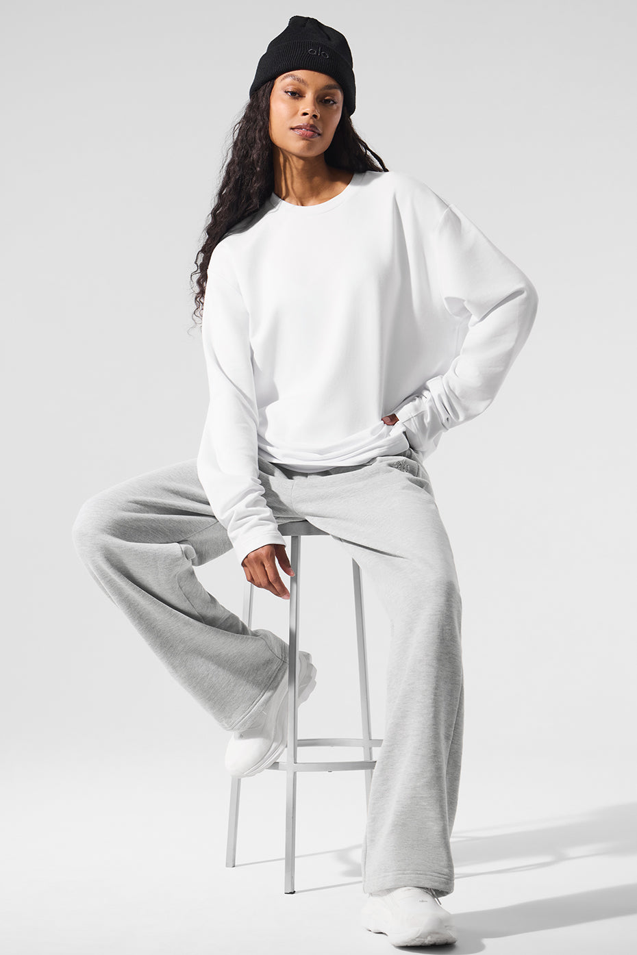 Double Take Long Sleeve Crew - White — photo 3