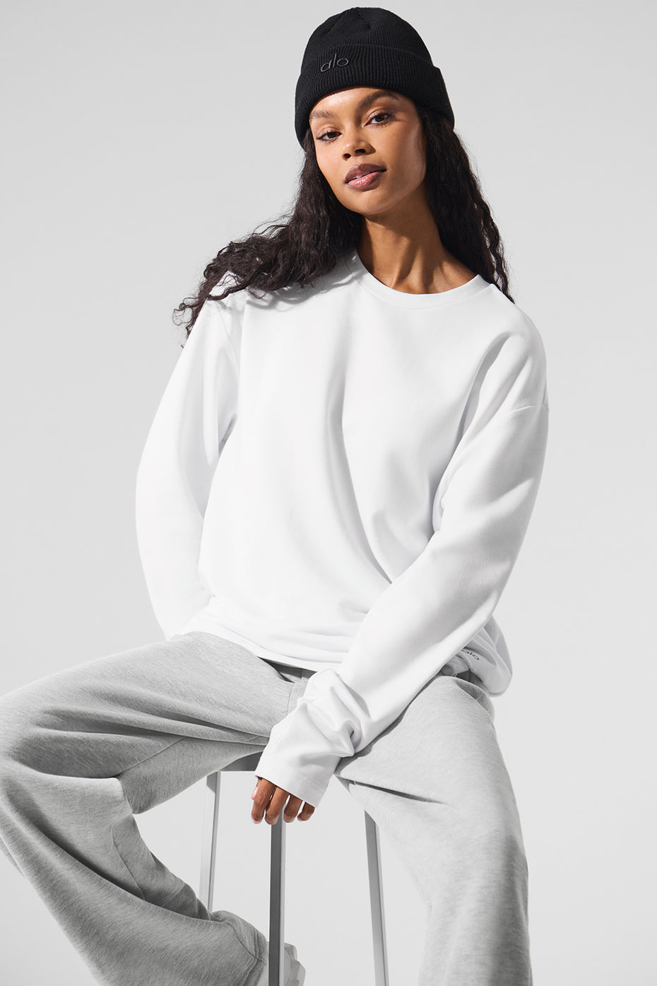 Double Take Long Sleeve Crew - White — photo 4