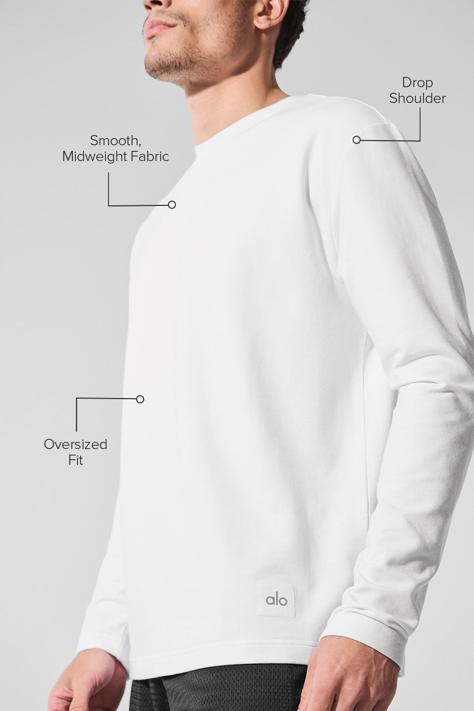 Double Take Long Sleeve Crew - White — photo 2