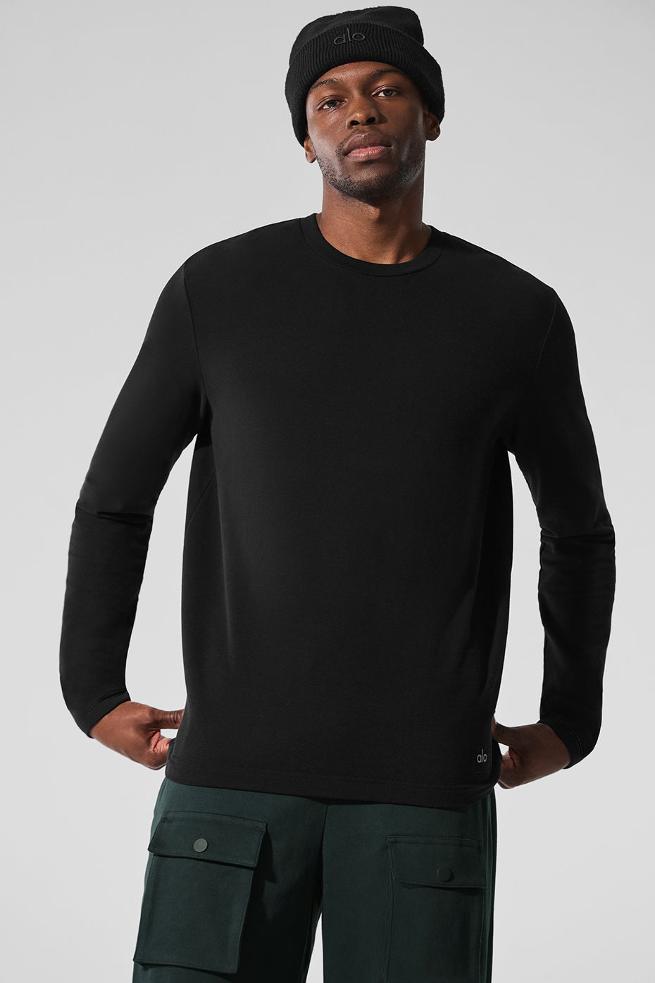 Double Take Long Sleeve Crew - Black — photo 1