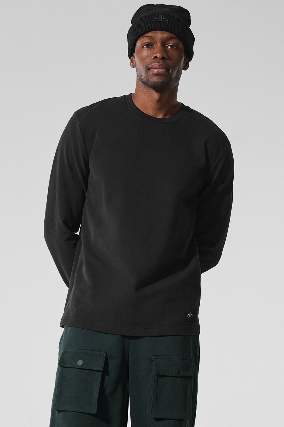 Double Take Long Sleeve Crew - Black — photo 4