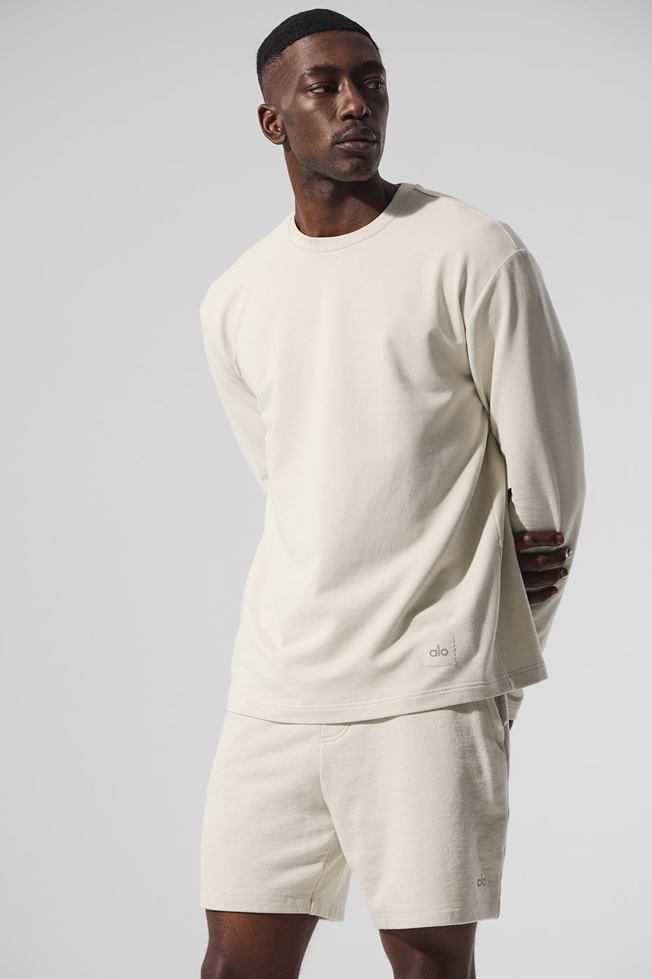 Double Take Long Sleeve Crew - Bone — photo 3