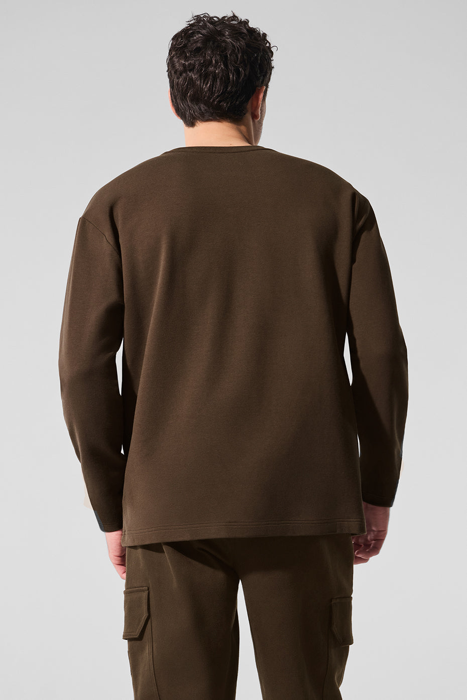 Double Take Long Sleeve Crew - Espresso — photo 3