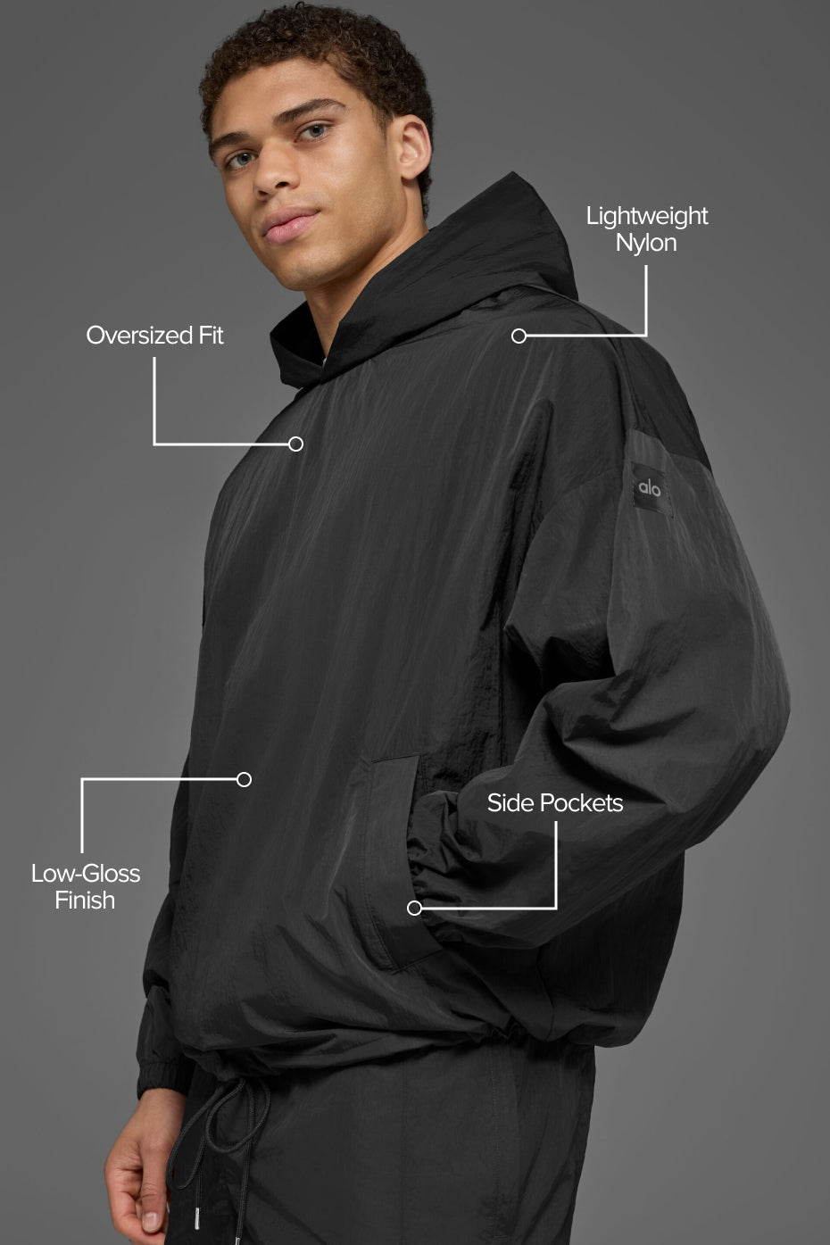Axis Hooded Pullover - Black — photo 2
