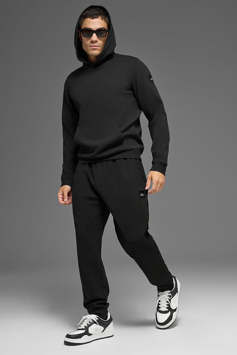 Waffle Lounge Hoodie - Black — photo 5