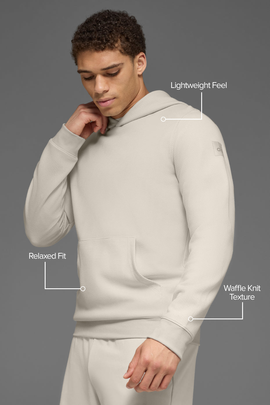 Waffle Lounge Hoodie - Bone — photo 2