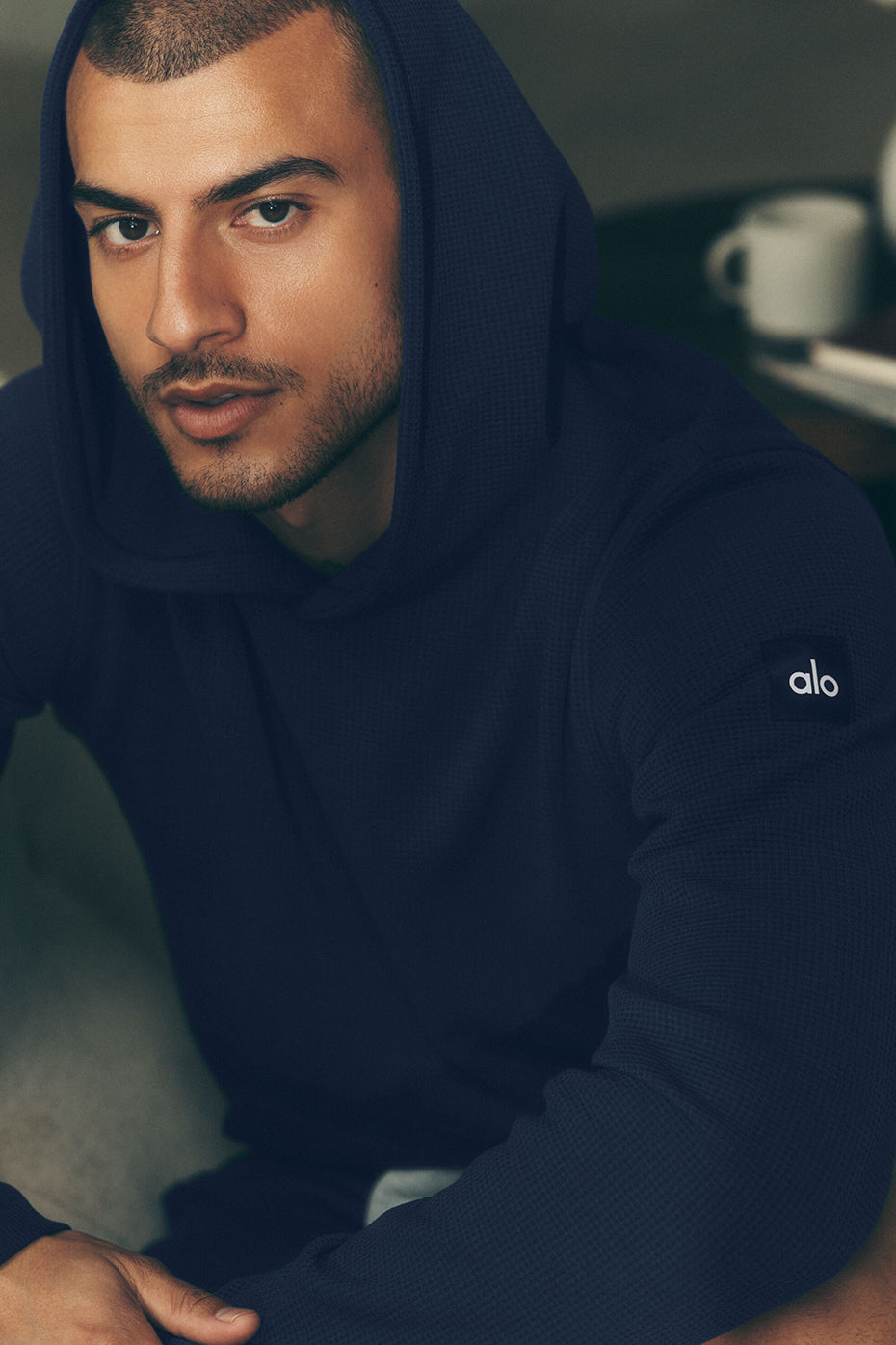 Waffle Lounge Hoodie - Navy — photo 1
