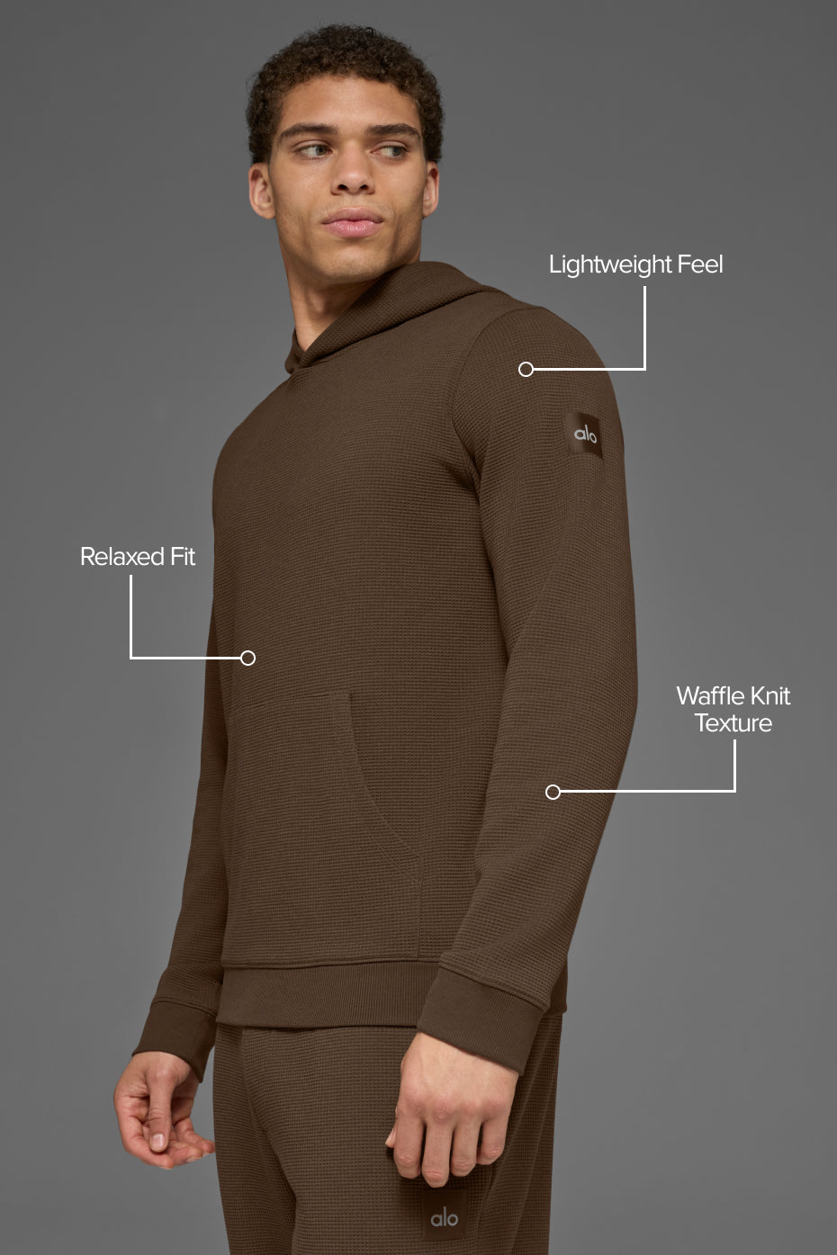 Waffle Lounge Hoodie - Espresso — photo 2