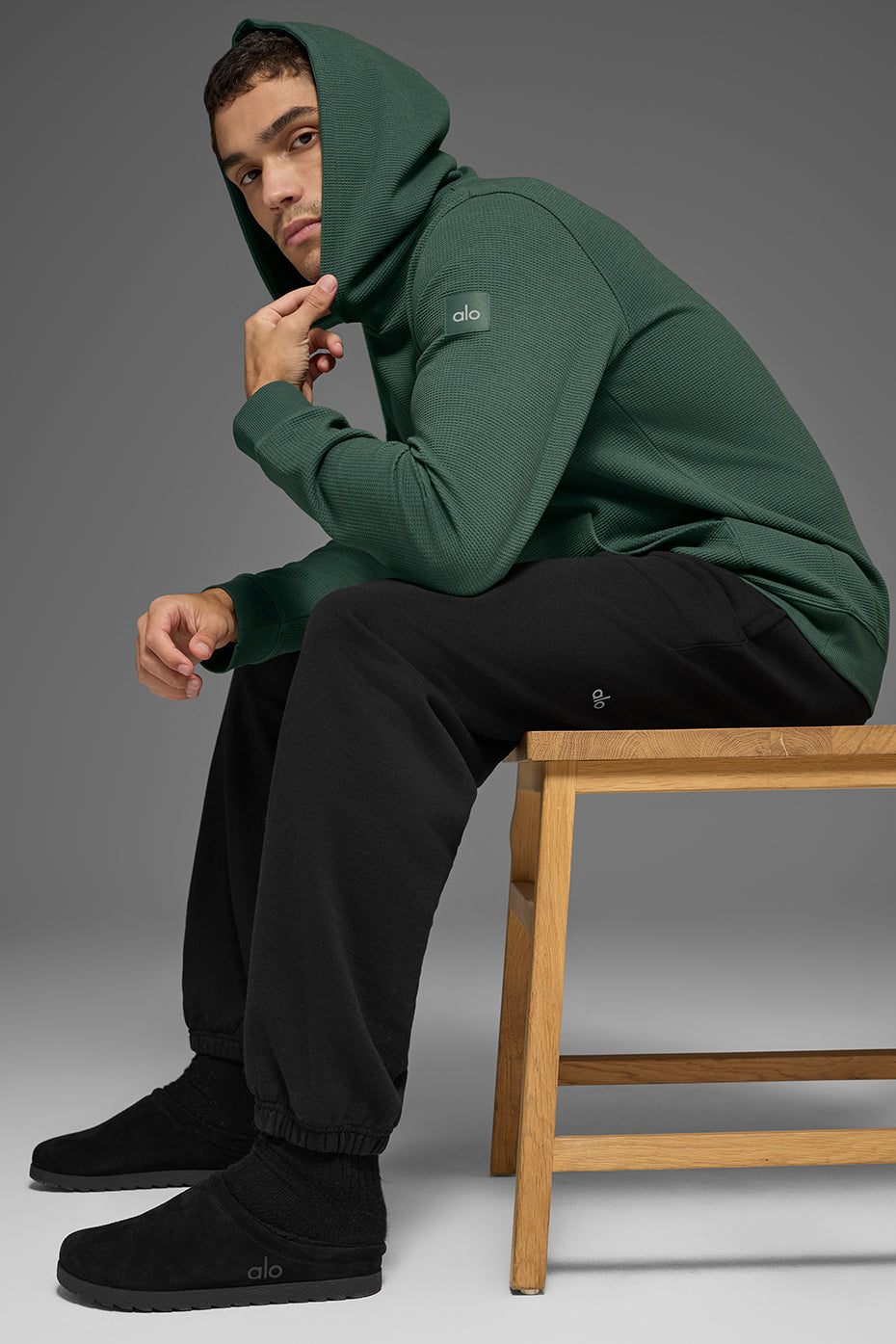 Waffle Lounge Hoodie - Clover Green — photo 4