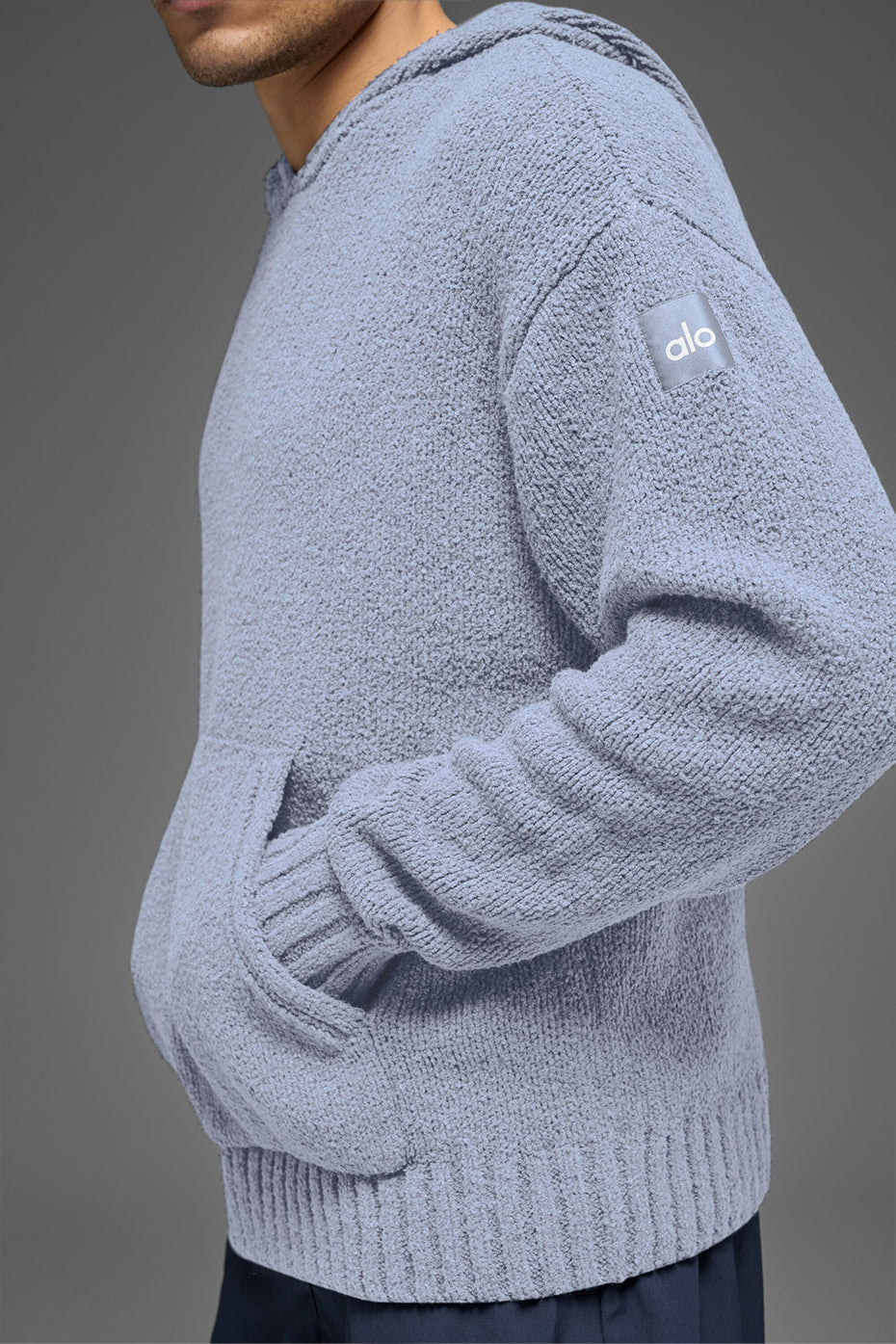Textured Knit Hoodie - Winter Frost — photo 2
