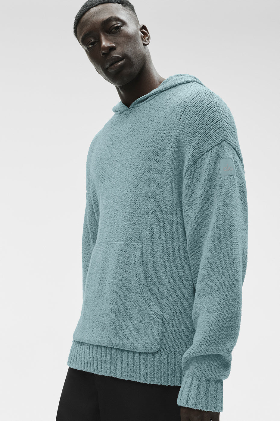 Textured Knit Hoodie - Desert Sage — photo 5