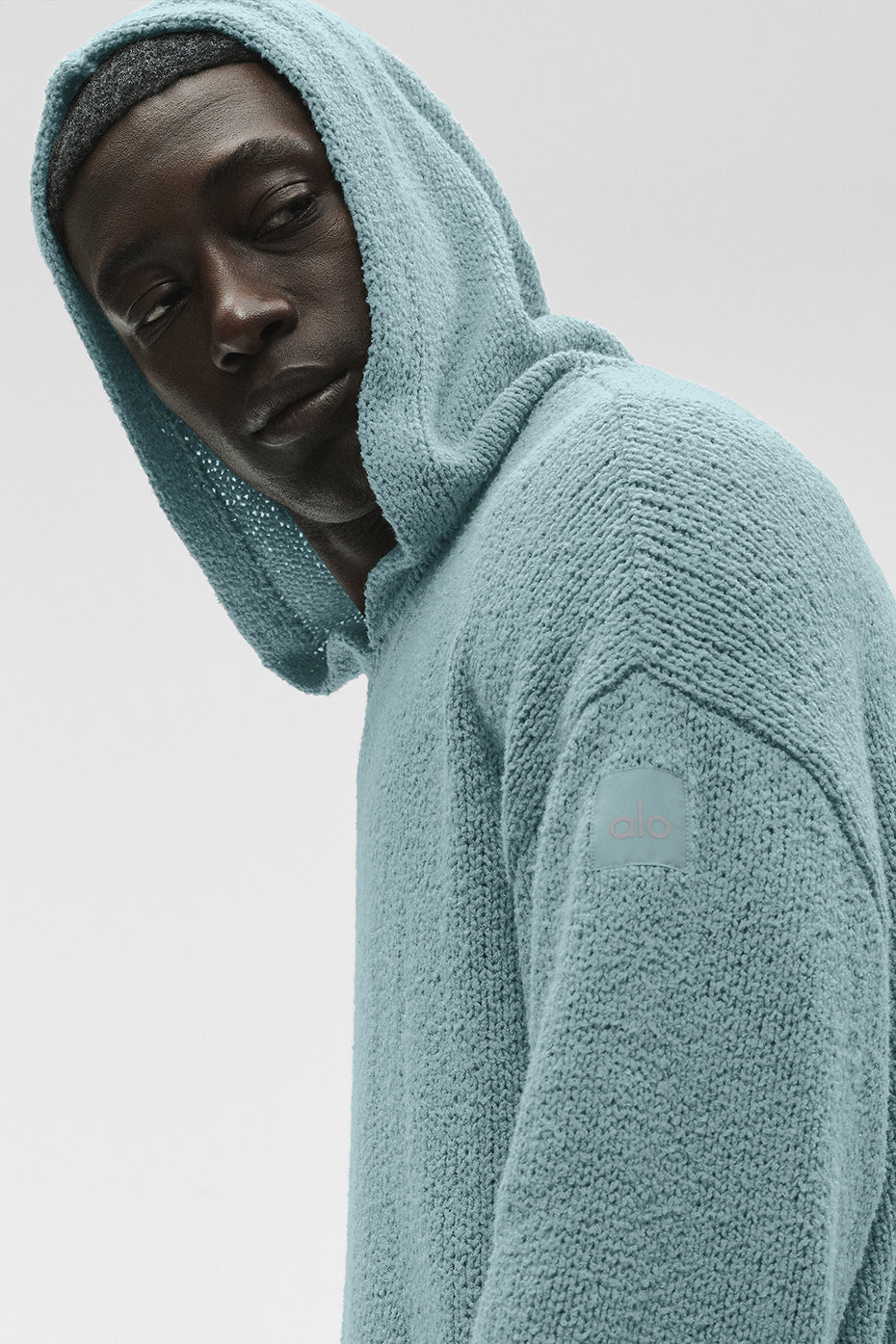 Textured Knit Hoodie - Desert Sage — photo 2