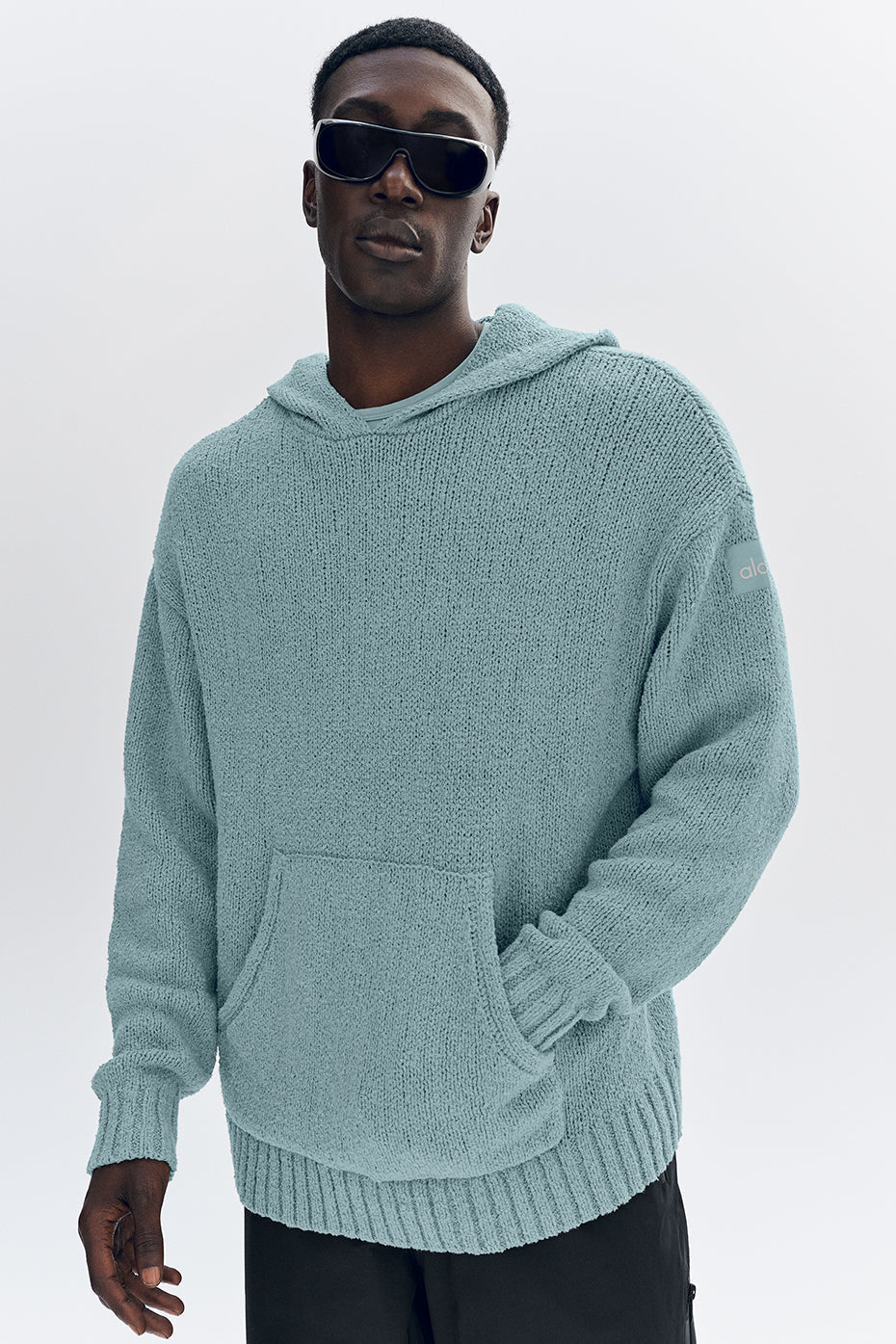 Textured Knit Hoodie - Desert Sage — photo 3