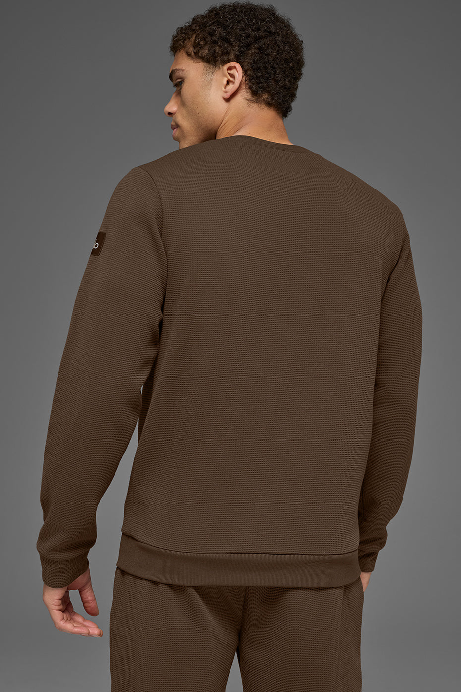 Waffle Lounge Long Sleeve Crew - Espresso — photo 4