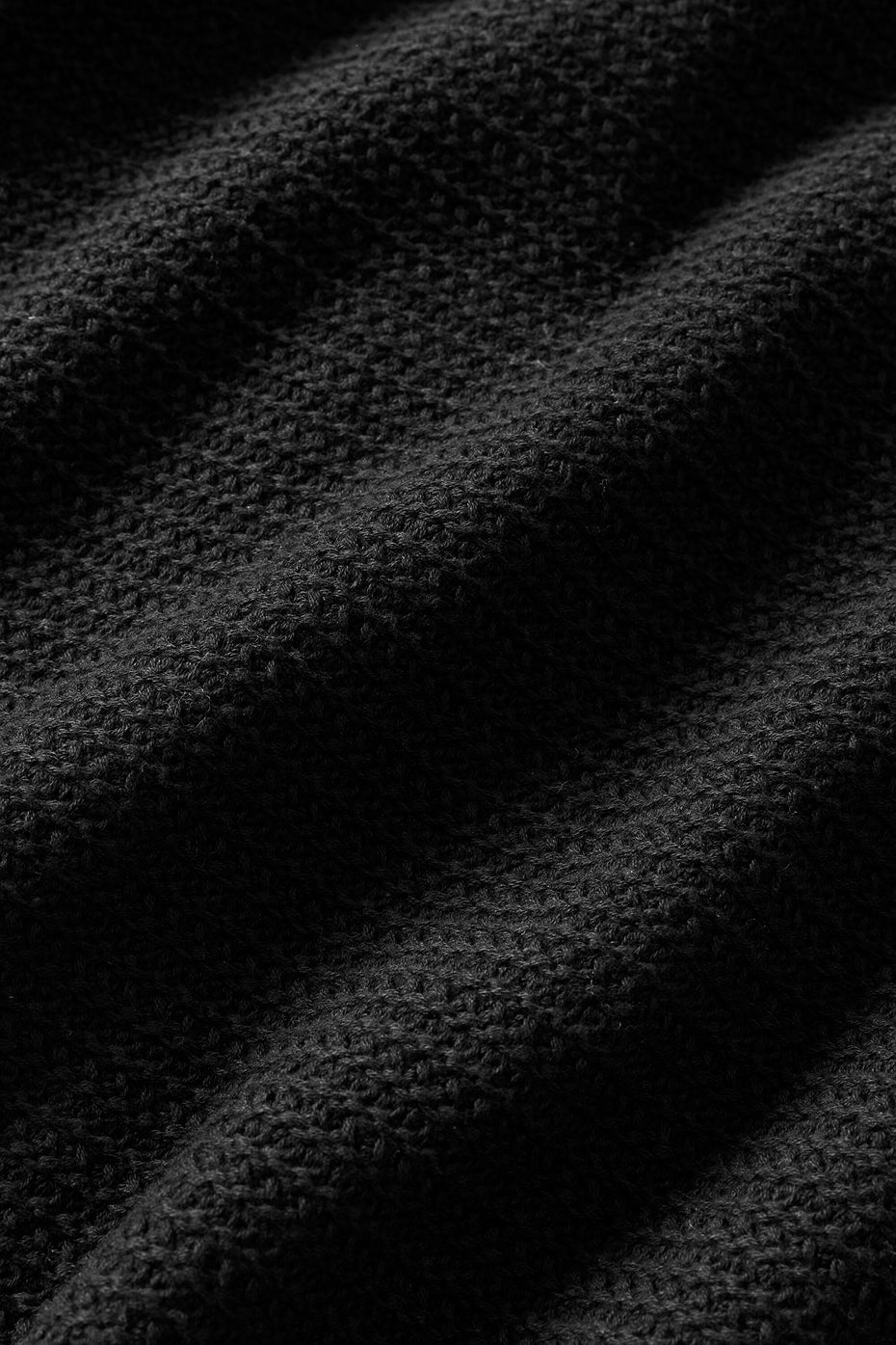 Shift Knit Button Up Long Sleeve - Black — photo 6