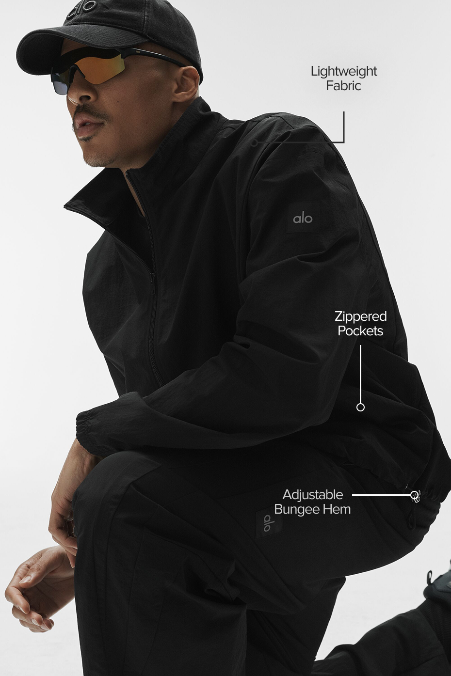 Takeaway Track Full Zip Jacket - Black — photo 2