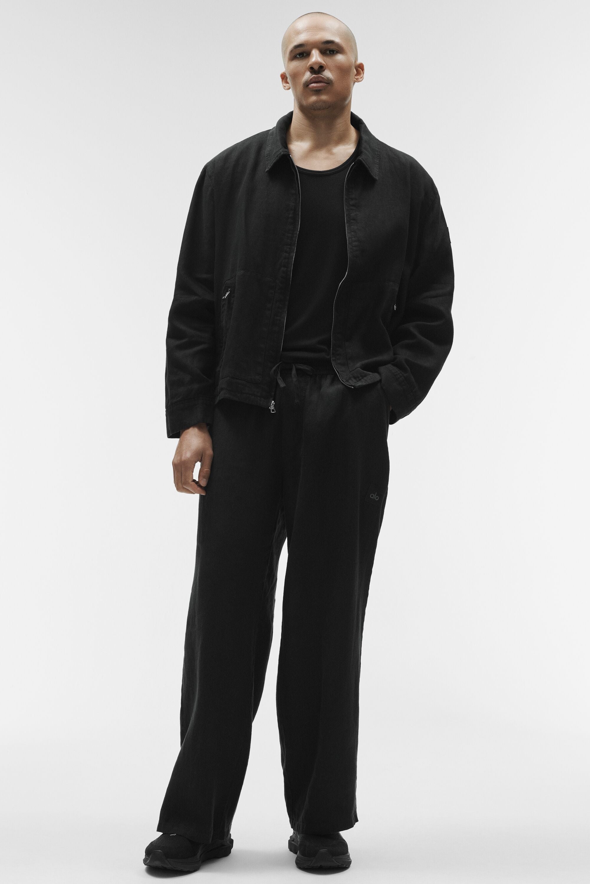 Linen Days Full Zip Jacket - Black — photo 6
