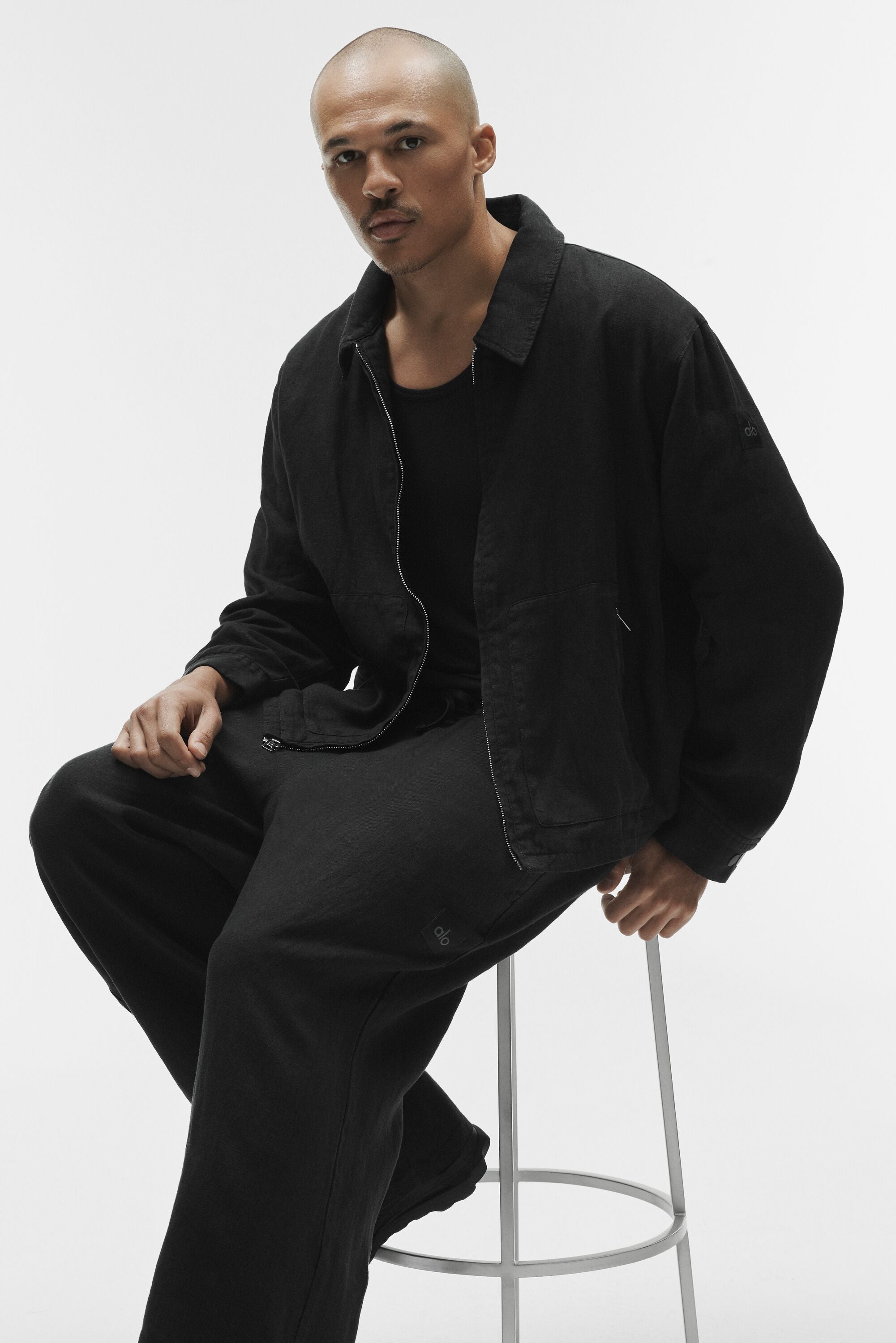Linen Days Full Zip Jacket - Black — photo 5