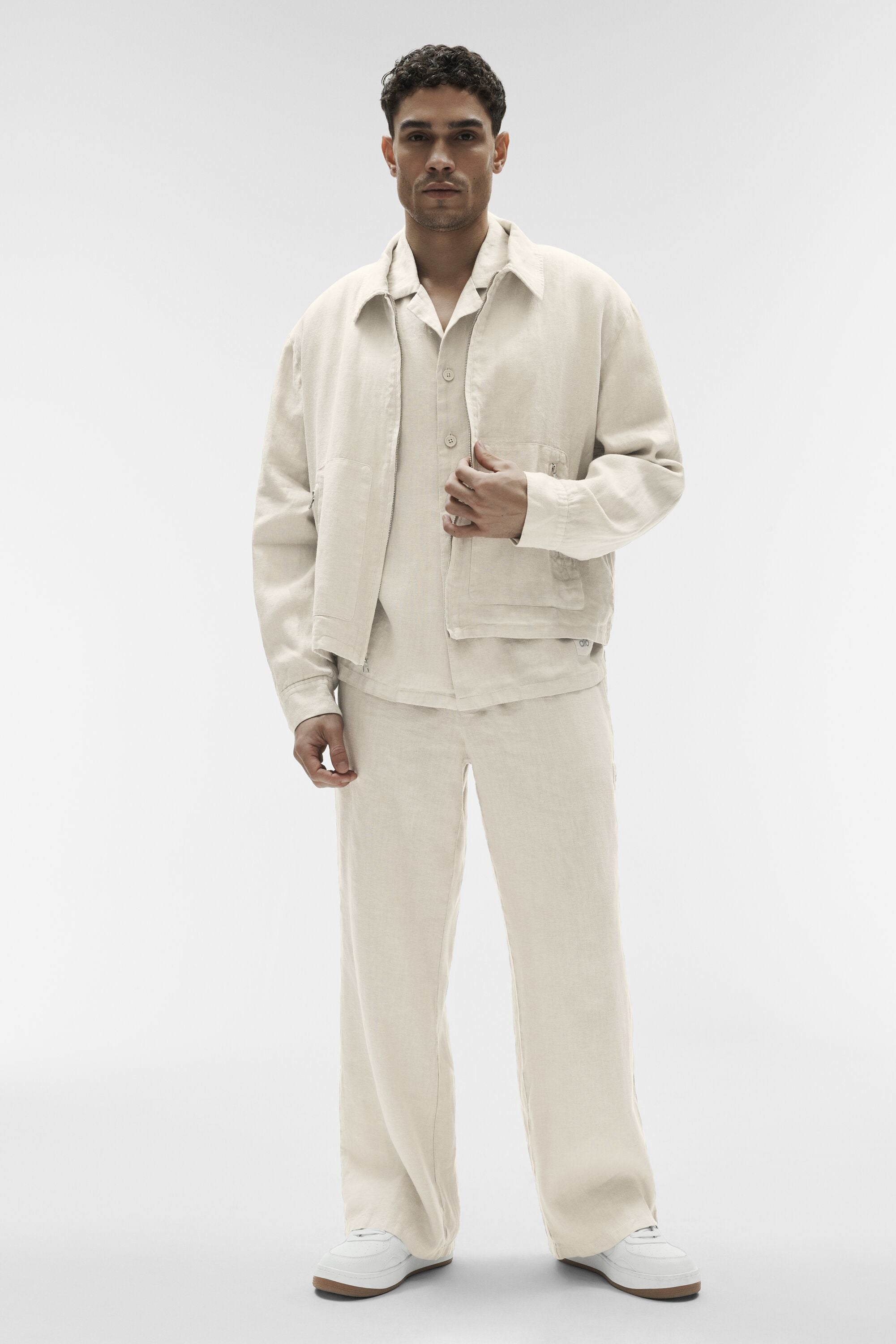 Linen Days Full Zip Jacket - Bone — photo 4