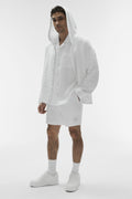 Linen Days Button Up Hoodie - White — photo 1