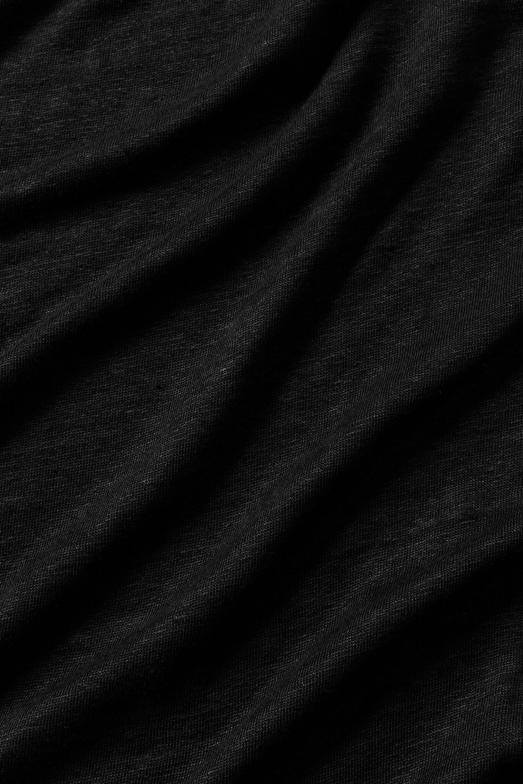 Linen Jersey Coastal Long Sleeve Button Up - Black — photo 6