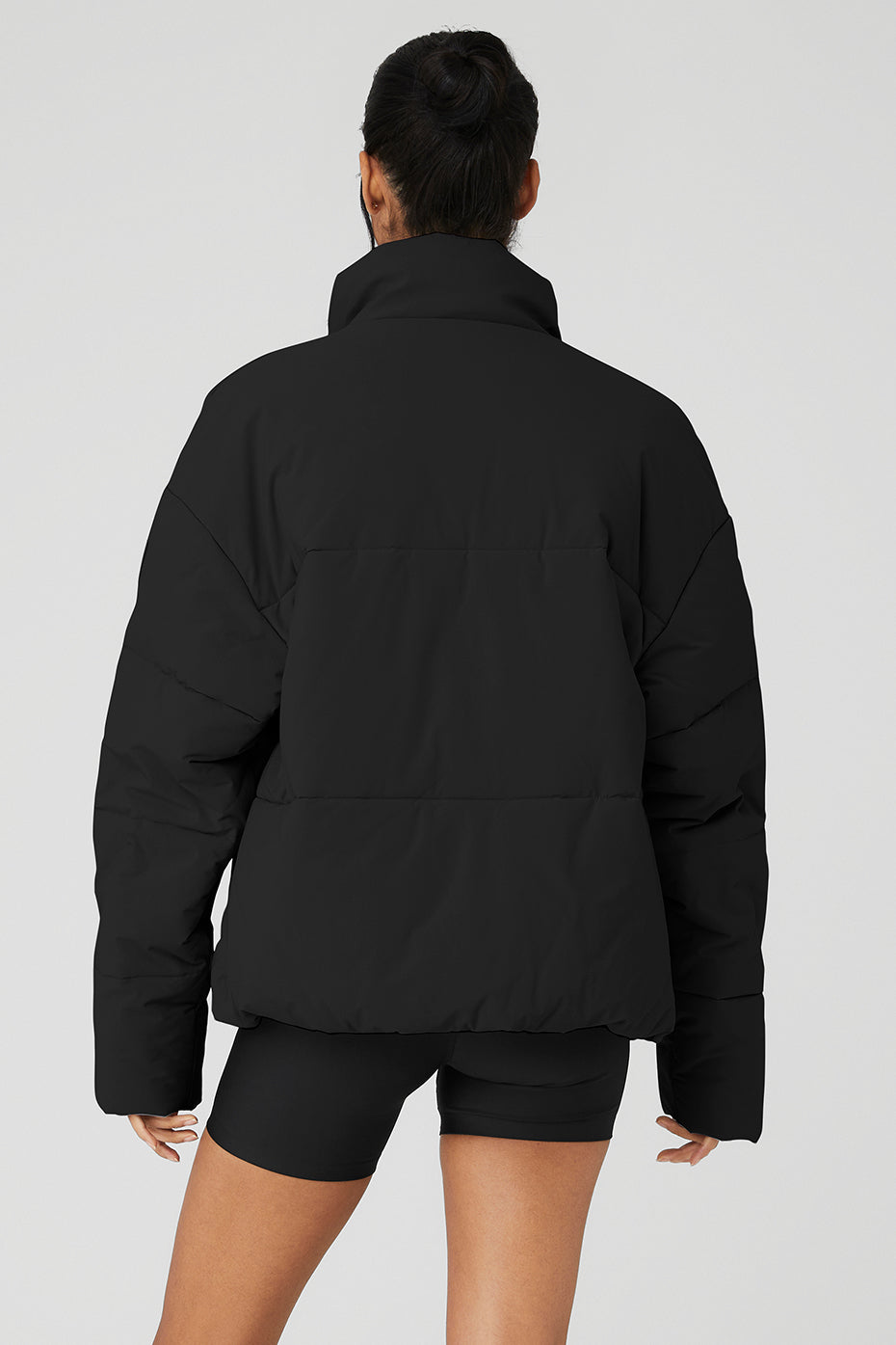 Stretch Woven Street Puffer - Black — photo 2