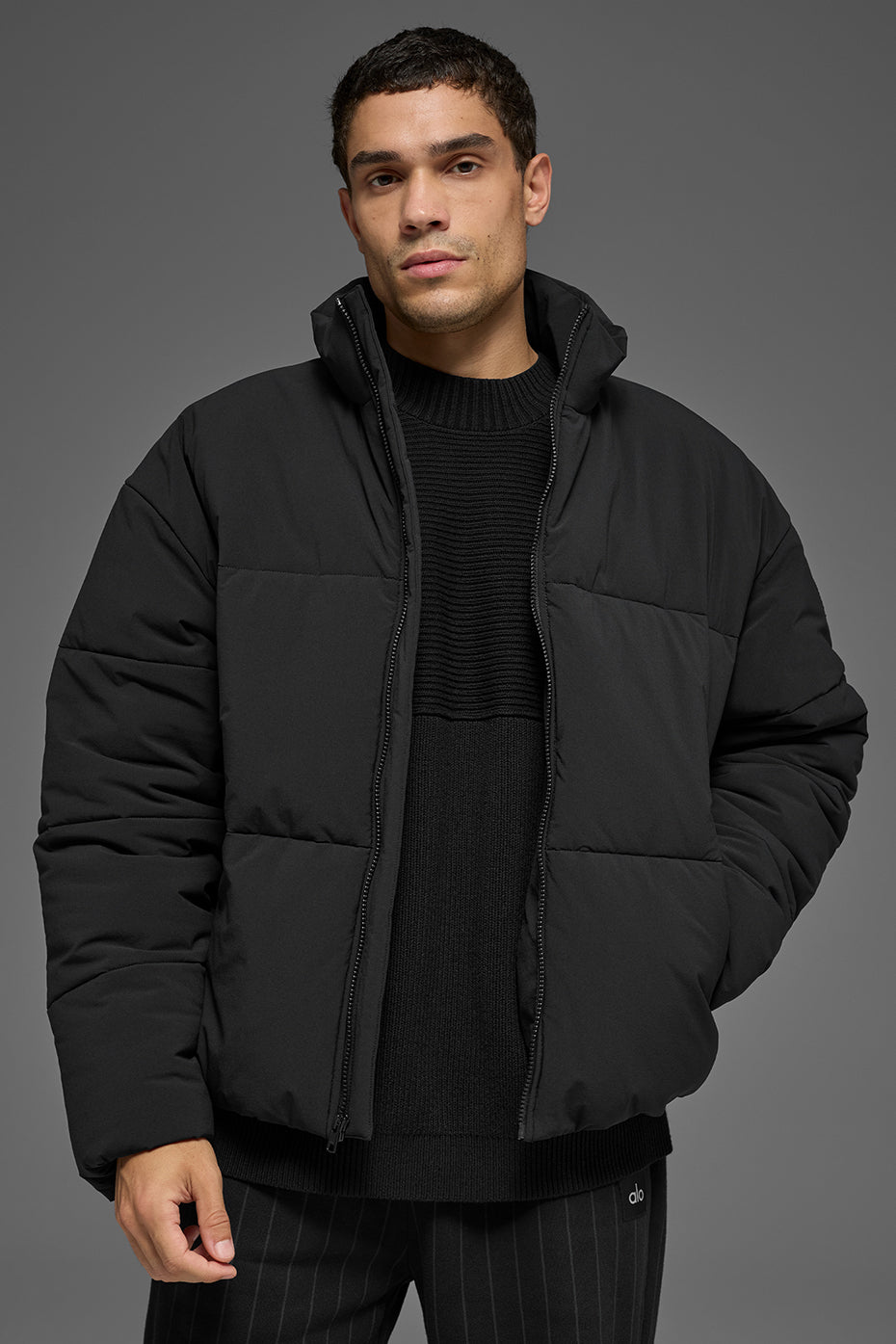 Stretch Woven Street Puffer - Black — photo 1